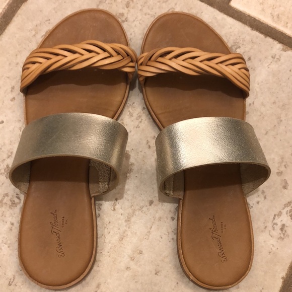 Gold and Tan Sandals - Picture 2 of 7